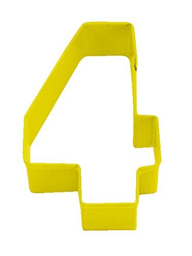 Number 4 Cookie Cutter - PolyResin Yellow - The Cuisinet