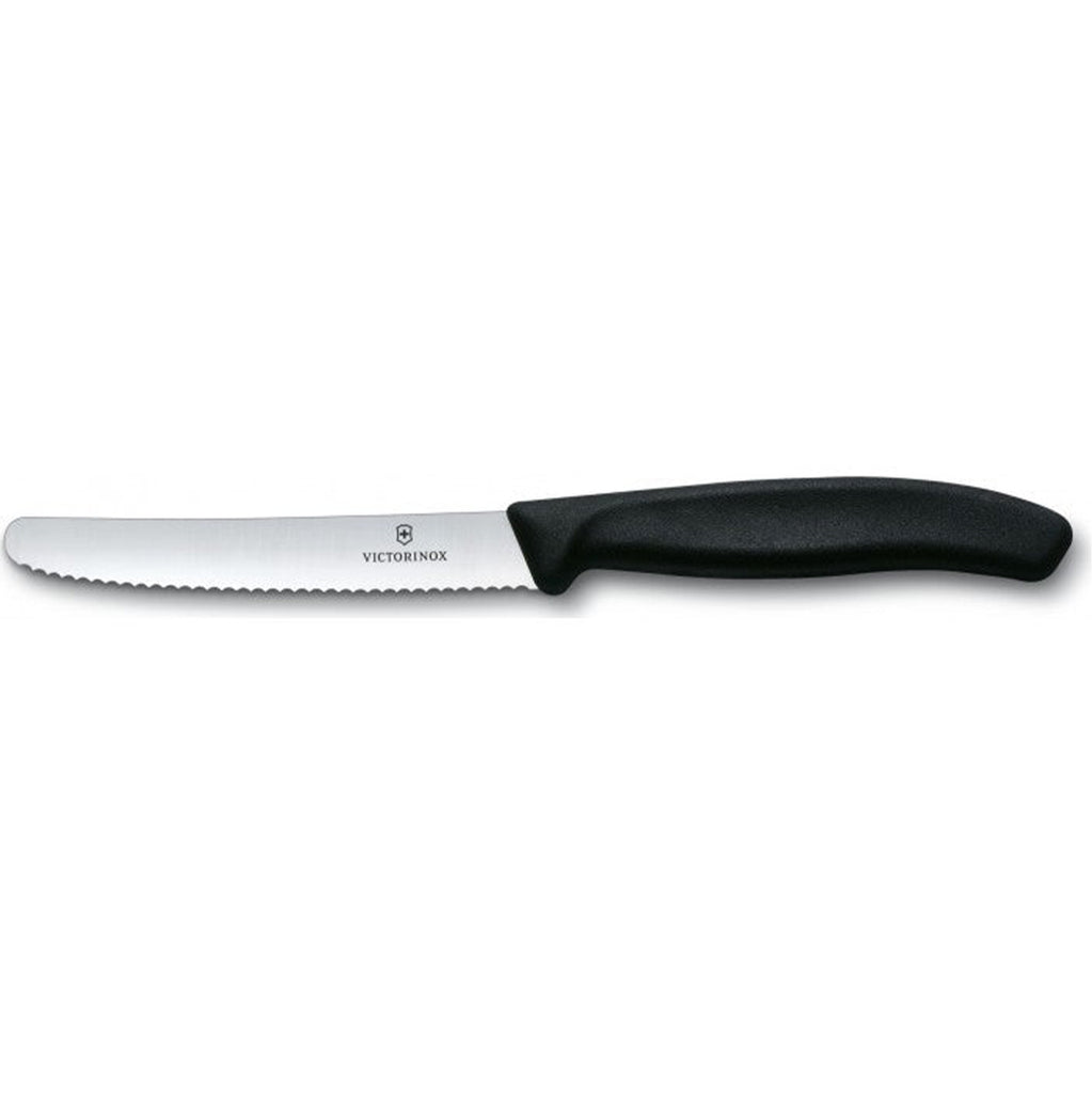 Victorinox Black Serrated Round Knife 4.25" 1pc - The Cuisinet