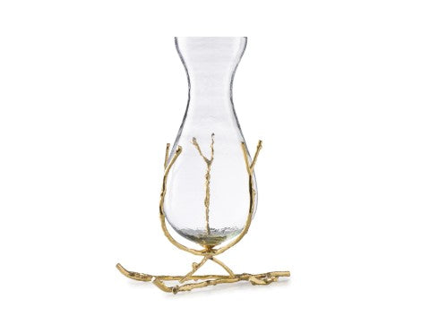 Classic Touch Clear/Gold Vase 11" 1pc - The Cuisinet