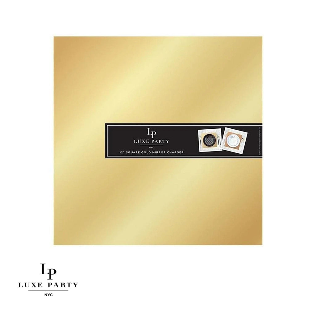 Luxe Party Gold Square Charger 12" 1pc - The Cuisinet
