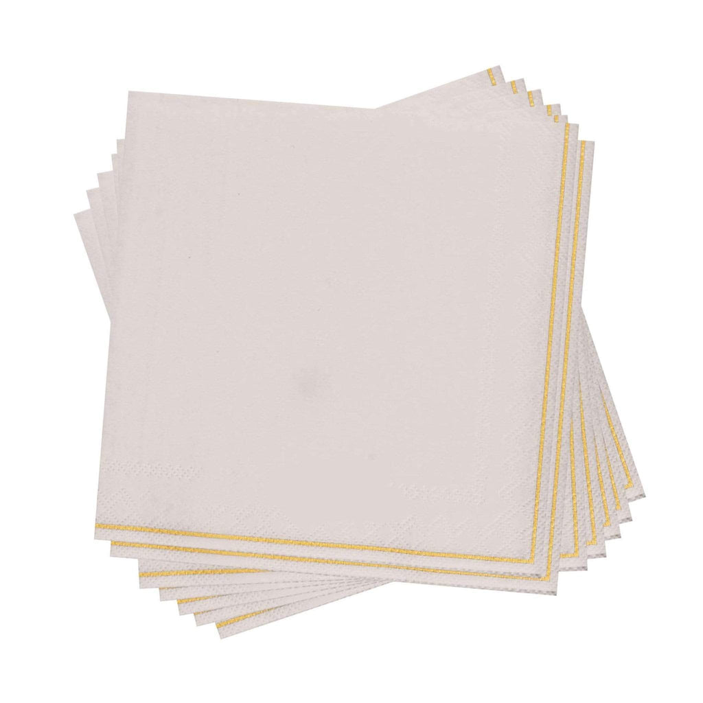 Luxe Party Linen/Gold Cocktail Paper Napkins 5" 20pc - The Cuisinet