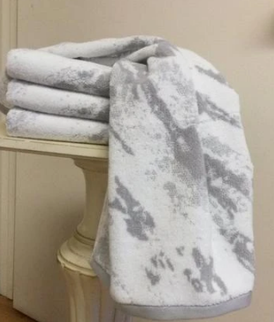White/Gray Marble  Hand Towel 1pc - The Cuisinet