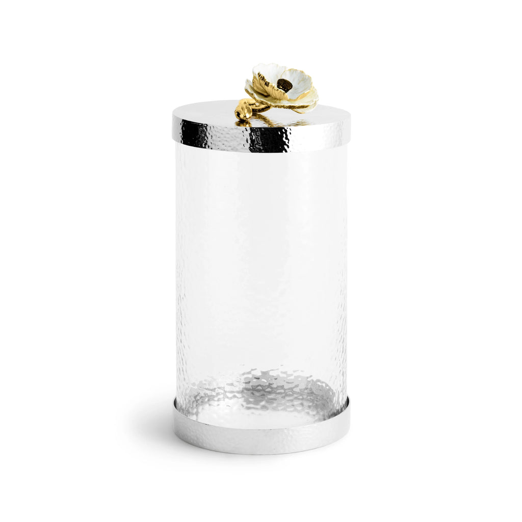 Micheal Aram Clear/Silver Anemone Canisters 1pc - The Cuisinet