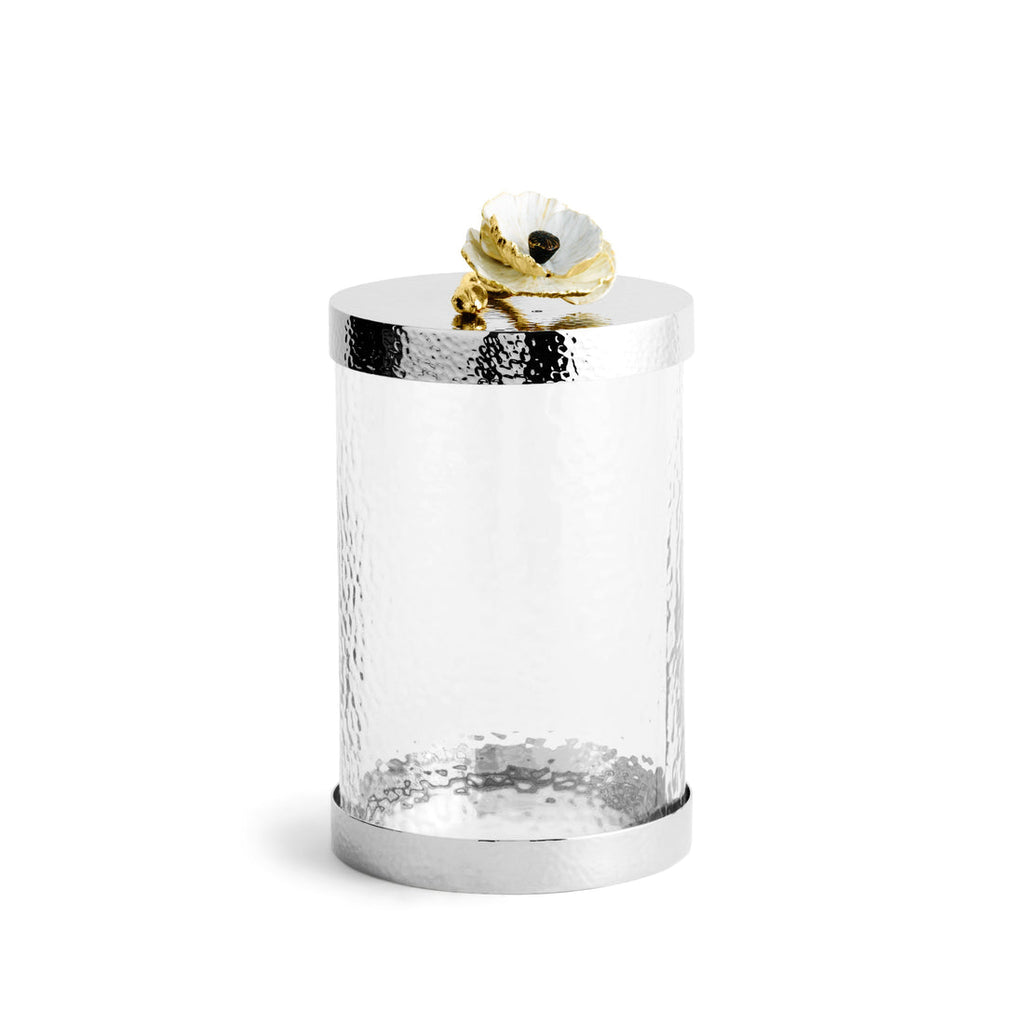 Micheal Aram Clear/Silver Anemone Canisters Medium 1pc - The Cuisinet