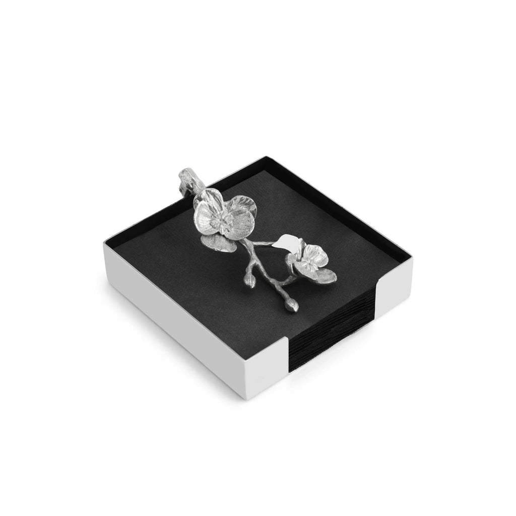 Micheal Aram White Orchid Cocktail Napkin Holder 1pc - The Cuisinet