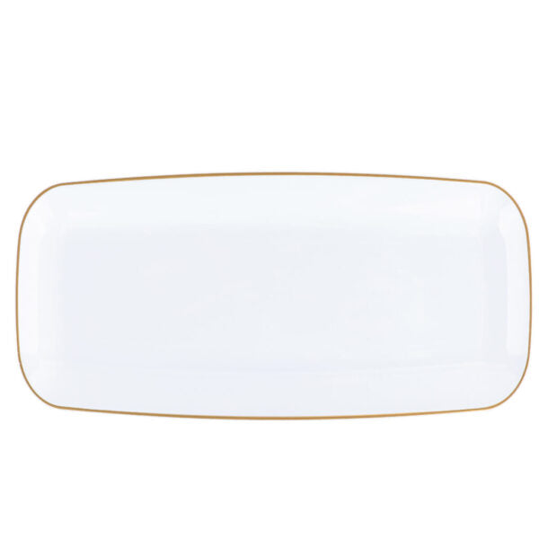 Organic White/Gold Tray 10.6″ 1pc - The Cuisinet