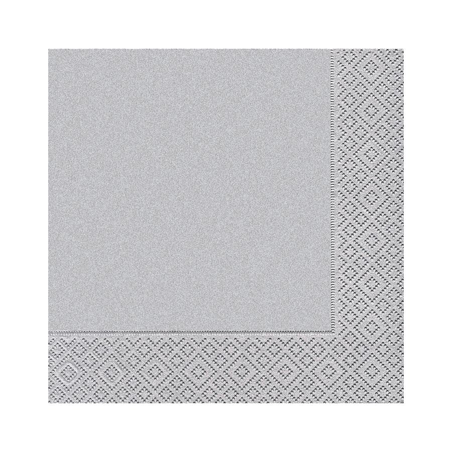Party Dimensions Silver Cocktail Paper Napkins 5" 20pc - The Cuisinet