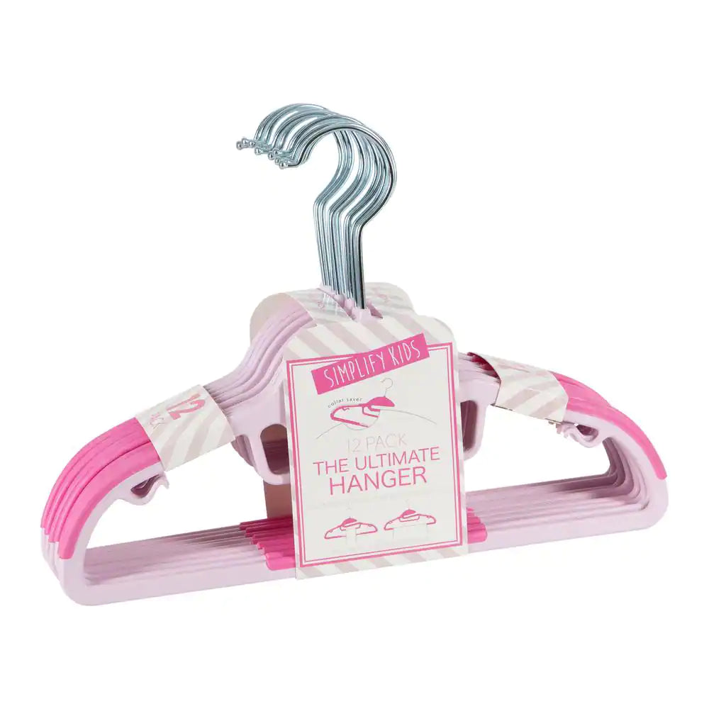 Kids Pink Hangers 12-Pack - The Cuisinet