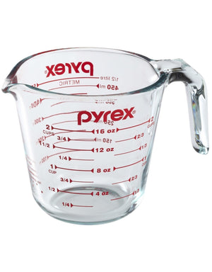 Pyrex 3 Piece Glass Measuring Cup Set, Includes 1-Cup, 2-Cup, and 4-Cup Tempered Glass Liquid Measuring Cups, Dishwasher, Freezer, Microwave, and Preheated Oven Safe, Essential Kitchen Tools