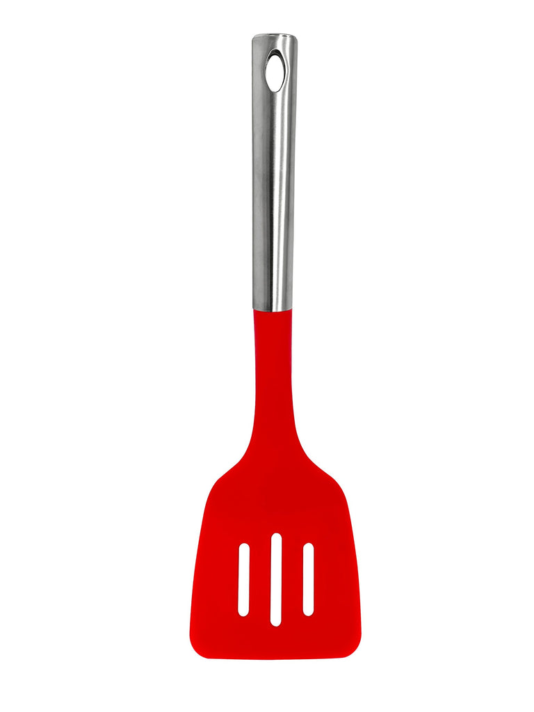Milvado Red Stainless Steel Slotted Turner 13.5" 1pc - The Cuisinet