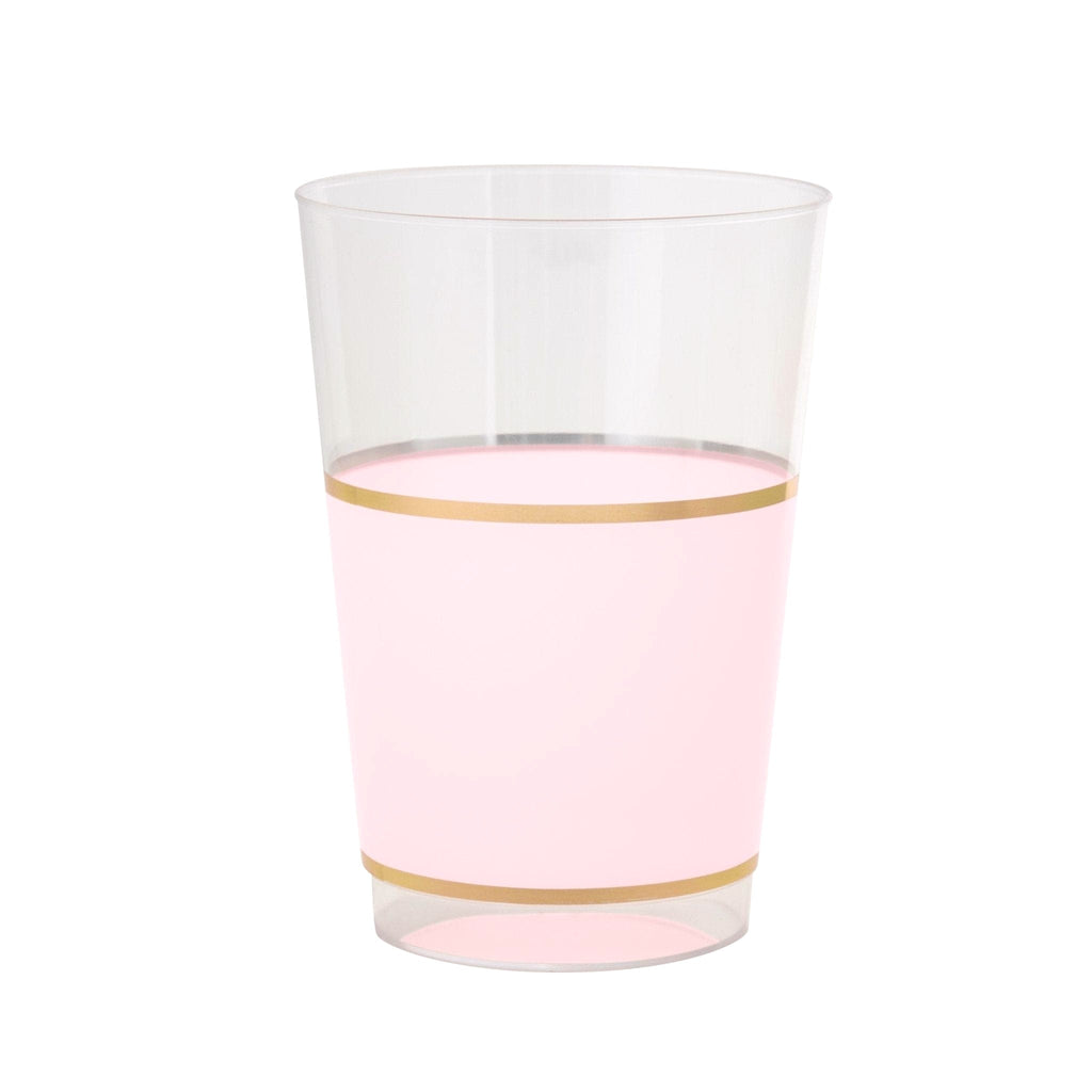Luxe Party Pink/Gold Tumbler Cups 12oz 10pc - The Cuisinet