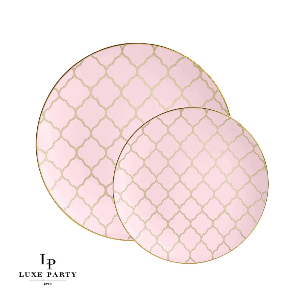 Luxe Party Blush/Gold Appetizer Plates 7.5" 10pc - The Cuisinet