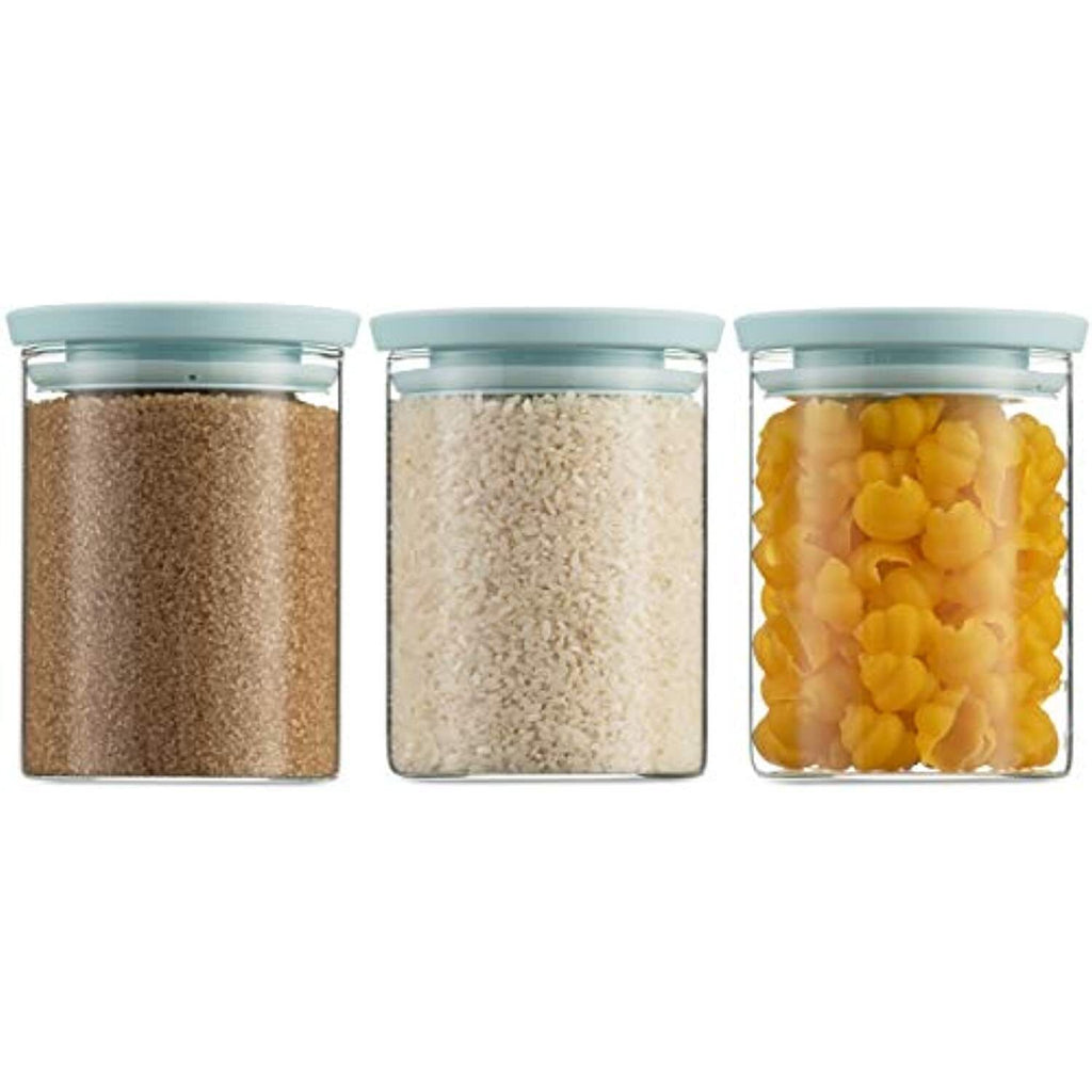 Godinger Clear Stackable Food Storage Containers Medium 3pc - The Cuisinet
