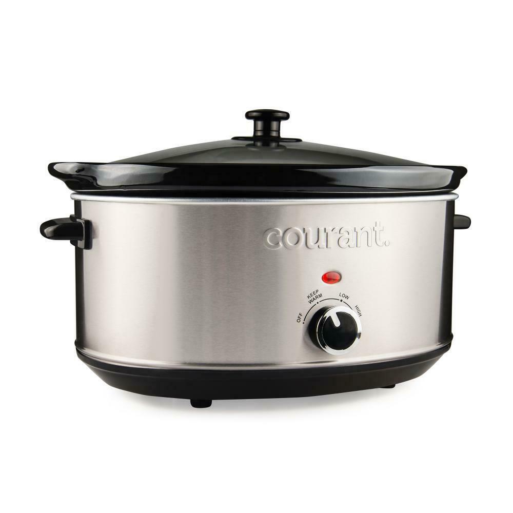 Courant Stainless Steel Oval Slow Cooker 7.0Qt 1pc - The Cuisinet