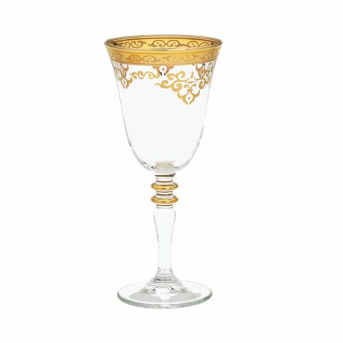 Classic Touch Gold Stem Glasses 8" 6pc - The Cuisinet