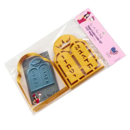 Au Bon Cake Torah Tablets Cookie Cutter & Embosser Set, 4.25" - The Cuisinet