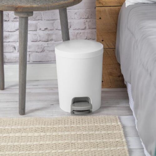 Sterilite White StepOn Wastebasket with Removable Liner 1.6 Gal - The Cuisinet