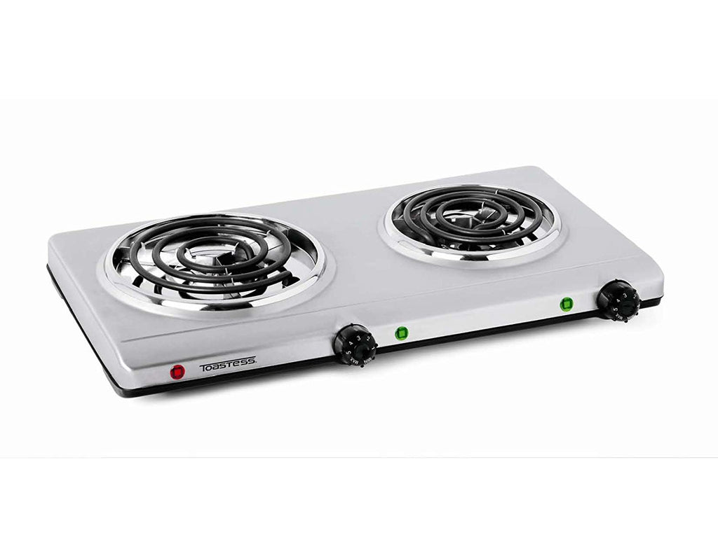 Salton Electric Double-Coil Cooking Range, Stainless Steel - The Cuisinet
