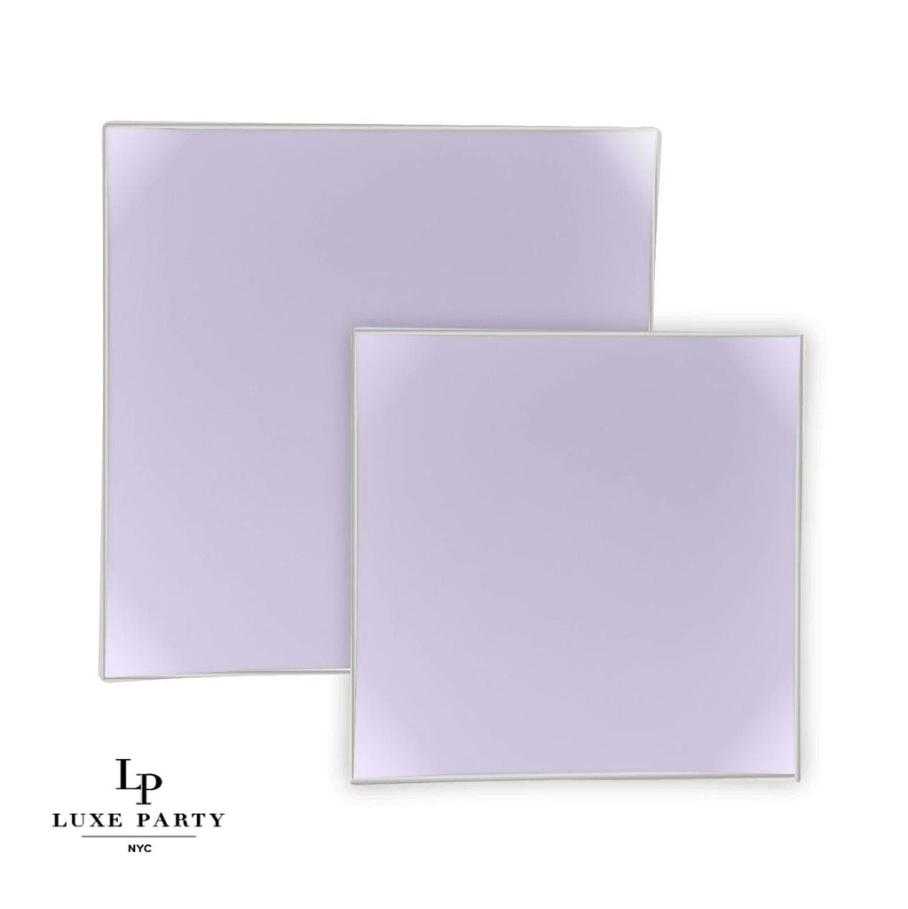 Luxe party Lavender Square Plastic Plates 8" 10pc - The Cuisinet