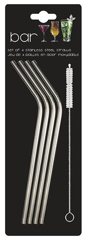 Danesco Stainless Steel Straw Set of 4 - The Cuisinet