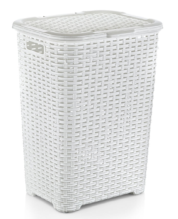 Superio Laundry Hamper Wicker Style (White) - The Cuisinet