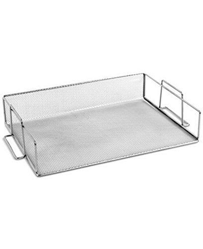 Mesh Stackable Paper Tray in Silver Sold Per 1 Tray - The Cuisinet
