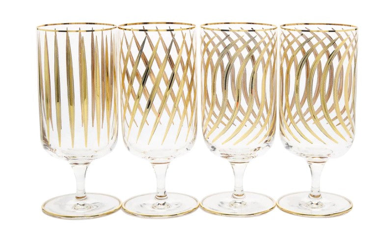 Classic Touch Gold Mix and Match Short Tumblers 24K 4pc - The Cuisinet