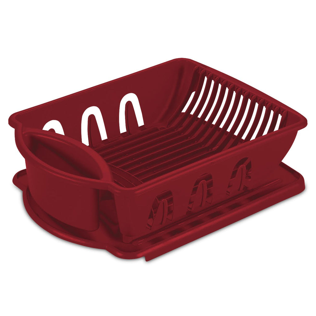 Dish Drainer Set Red Large - The Cuisinet