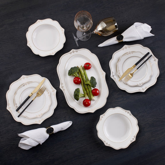 ICM Gold Versailles Dinnerware Set 18pc - The Cuisinet