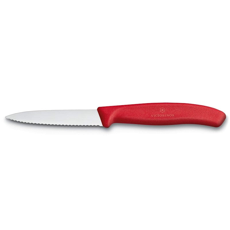 Victorinox Red Serrated Pointed knife 3.25" 1pc - The Cuisinet
