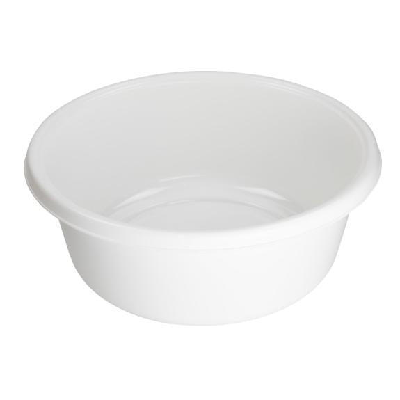 Round Plastic Wash Basin 28cm 1pc White