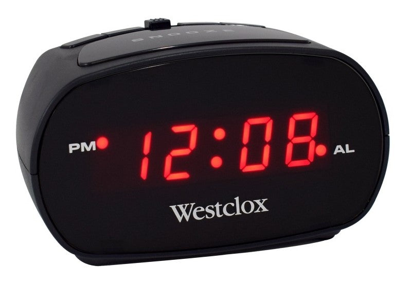 Westclox Black Led Alarm Clock 6" 1pc - The Cuisinet